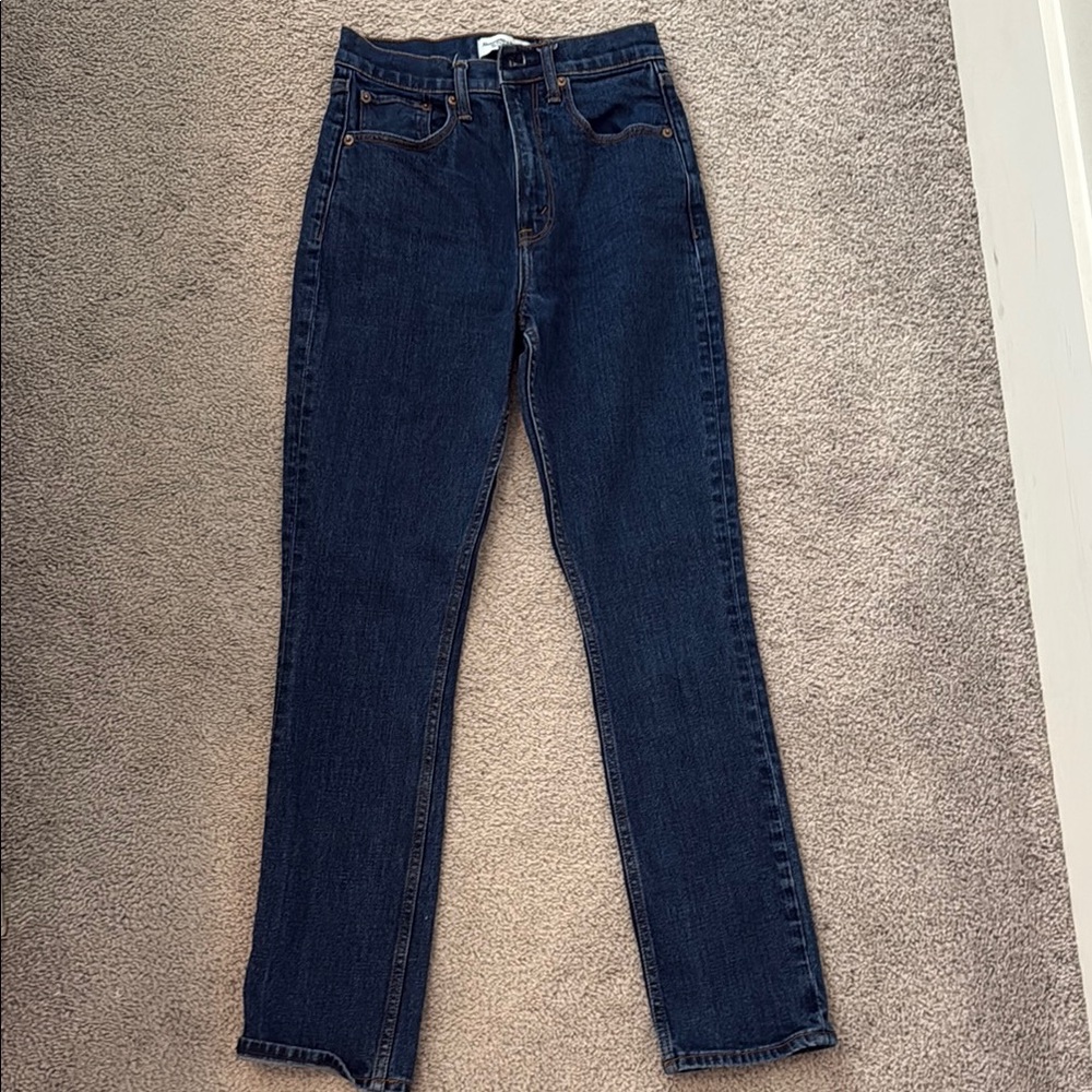 Abercrombie & Fitch Straight Leg Jeans, The Slim Straight Ultra High Rise